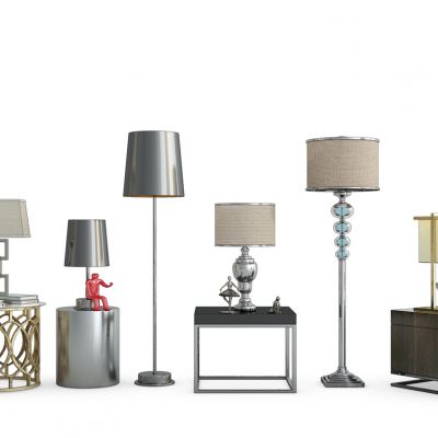 现代金属台灯落地灯组合