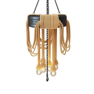 创意车轮草绳吊灯