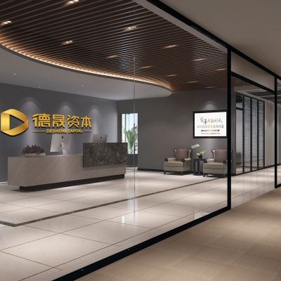 现代办公大厅 前台 走廊 