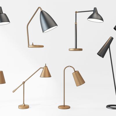 现代金属台灯组合