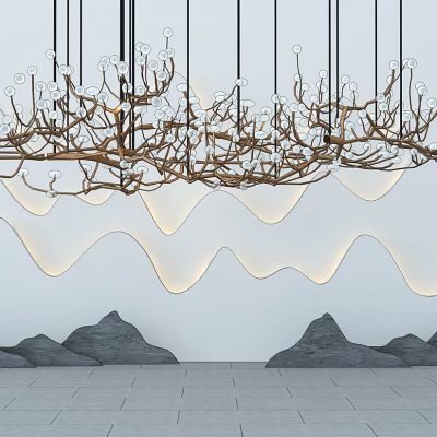 现代树枝吊灯山形状造型