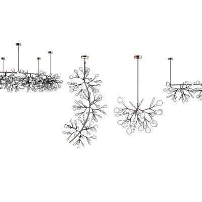 现代树枝叶子吊灯组合
