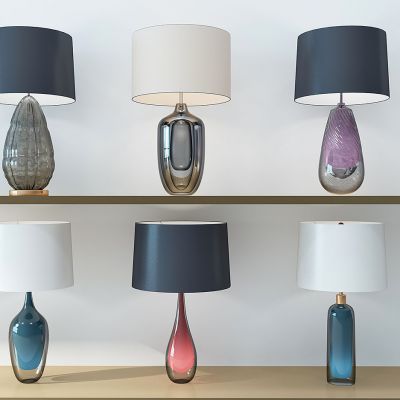 现代玻璃台灯组合