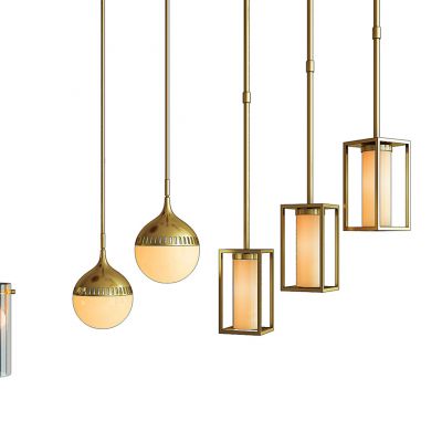 现代金属吊灯组合