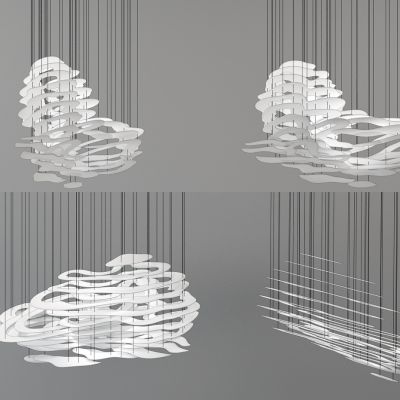 别墅酒店会所现代抽象云朵吊灯