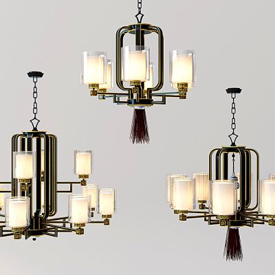 新中式吊灯组合