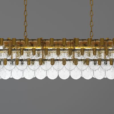 现代长条水晶吊灯