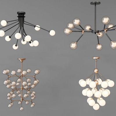 现代工业风玻璃球吊顶