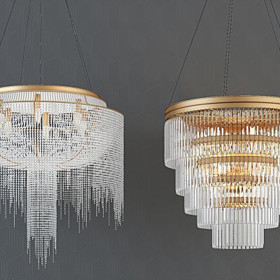 现代水晶吊灯吸顶灯组合