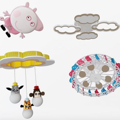 现代儿童吸顶灯吊顶小猪佩奇