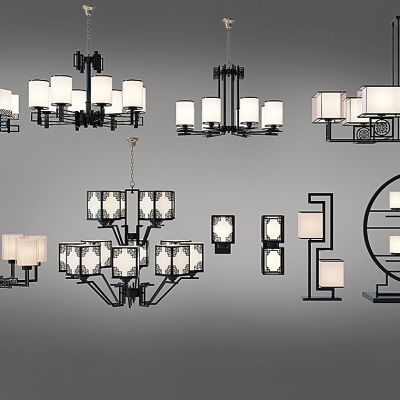 新中式铁艺吊灯