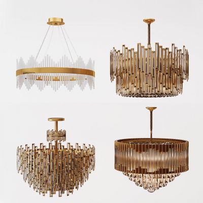 现代轻奢水晶吊灯组合