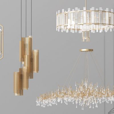 现代欧式轻奢水晶金属树枝吊灯
