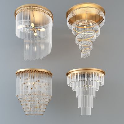 简欧水晶吊灯组合