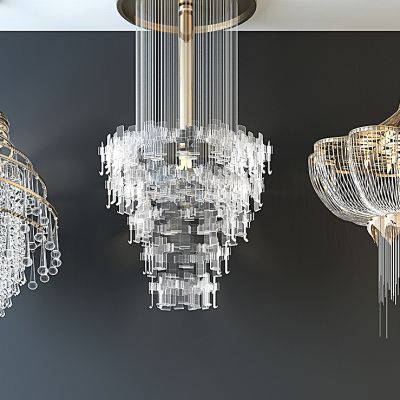 现代水晶吊灯组合