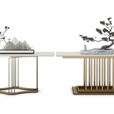 新中式案几摆件盆景