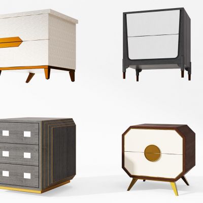 现代新中式床头柜