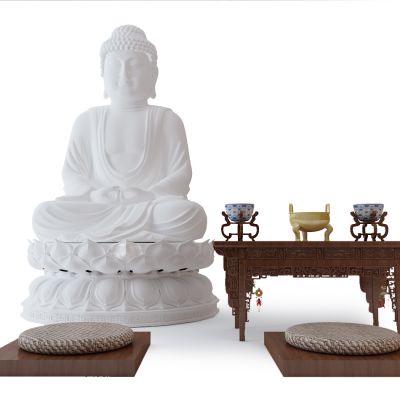 条案佛像组合