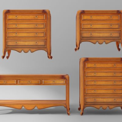 美式欧式斗柜边柜床头柜组合