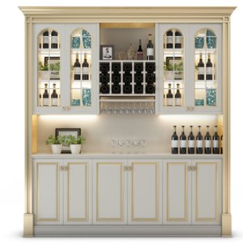 欧式实木酒柜