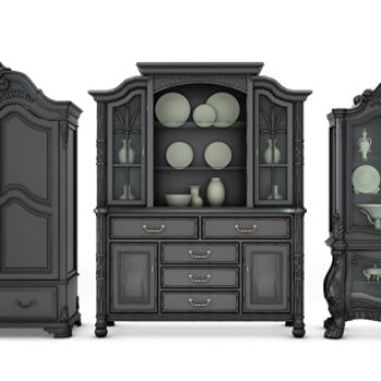 欧式实木酒柜组合