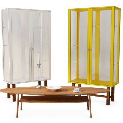 现代简约茶几置物柜酒柜组合