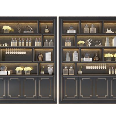 新中式酒柜组合