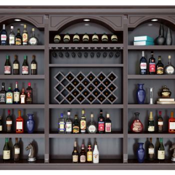 新中式酒柜组合