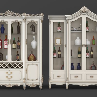 欧式法式雕花酒柜