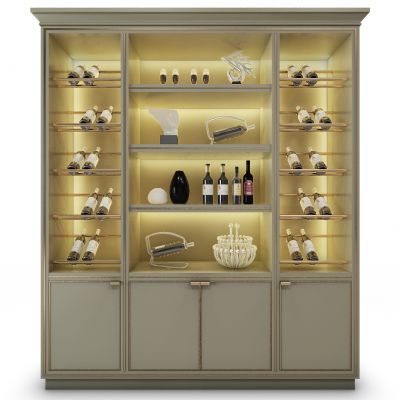 欧式实木酒柜