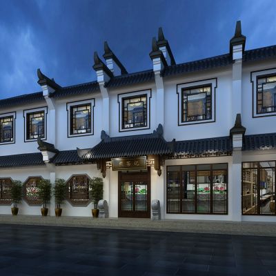 中式餐厅酒店门头