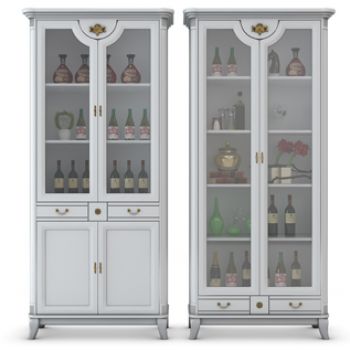 现代实木酒柜组合