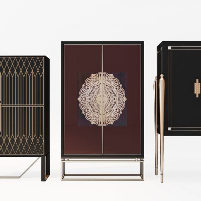 现代奢华酒柜餐边柜组合