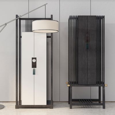 新中式酒柜玄关柜装饰柜架