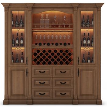 美式实木酒柜