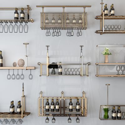 现代金属酒架酒瓶吊架