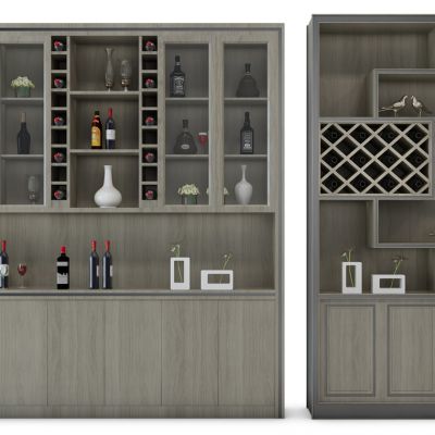 中式酒柜酒水摆件组合