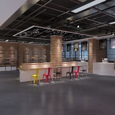 现代工业风烘培店  甜品店  西点店 