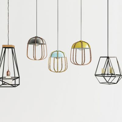 现代金属小吊灯组合