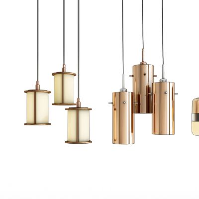 现代金属小吊灯组合