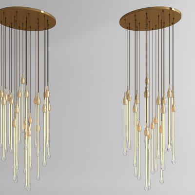 现代金属玻璃吊灯