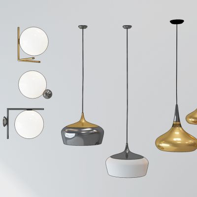 现代金属吊灯组合