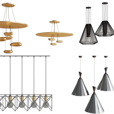 现代金属吊灯组合