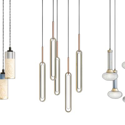 现代时尚小吊灯灯具组合