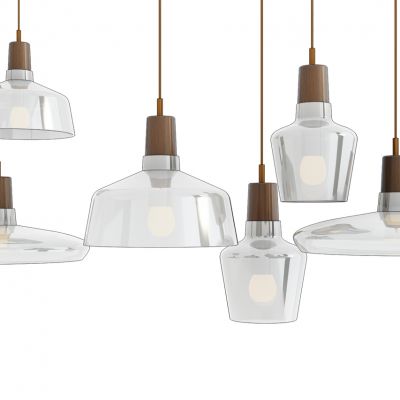 现代玻璃吊灯组合