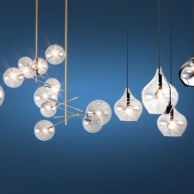现代玻璃水晶吊灯