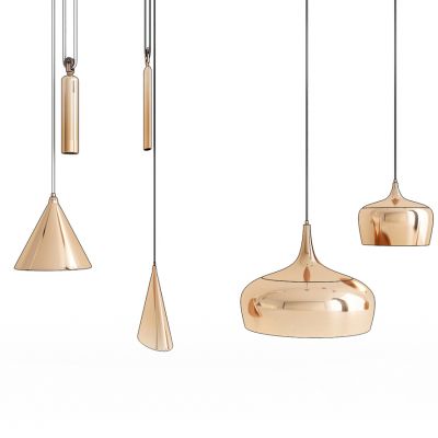 现代金属小吊灯组合