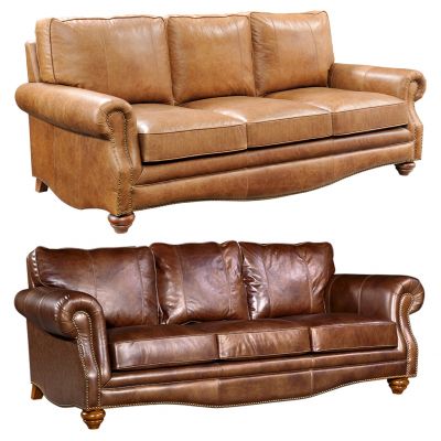美式皮革沙发组合