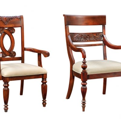美式实木扶手椅组合