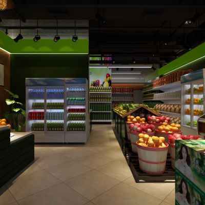 现代超市店铺
